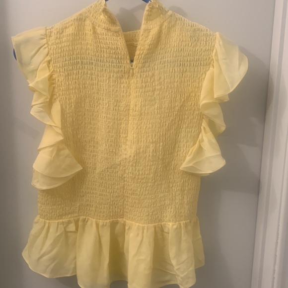 Cinq à Sept Yellow Ruffle Top - Picture 15 of 15